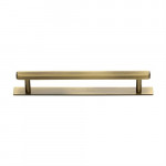 M Marcus Heritage Brass Hexagonal Design Cabinet Pull with Plate 160mm Centre to Centre